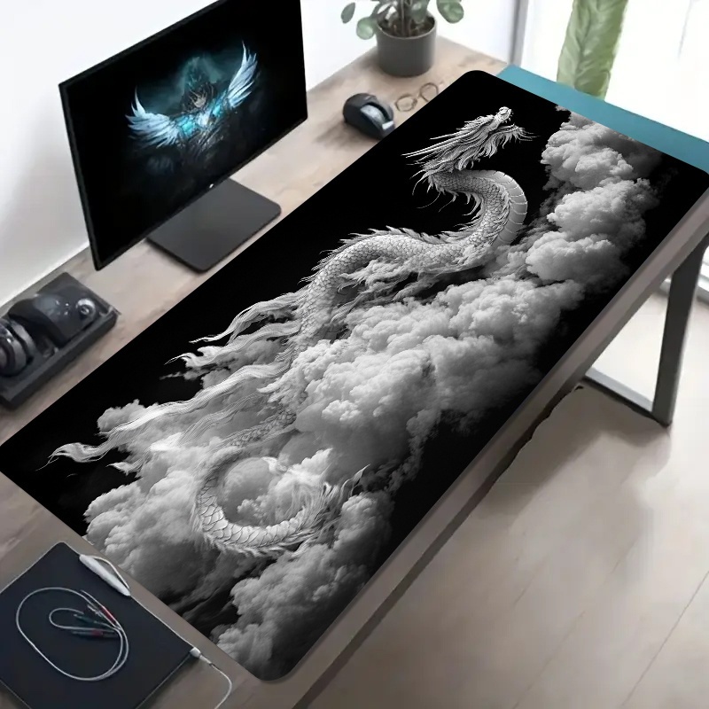 Desk Setup For Office - Czarno-biała podkładka pod mysz dla graczy