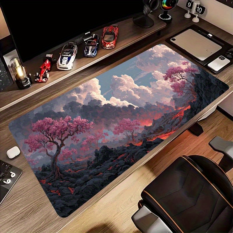 Desk Setup For Office - Duża podkładka pod mysz Volcano Cherry