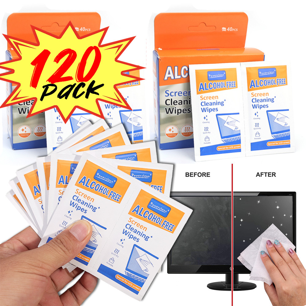 Monitor Cleaning Kit - 10-120 szt. Jednorazowych, przenośnych chusteczek do