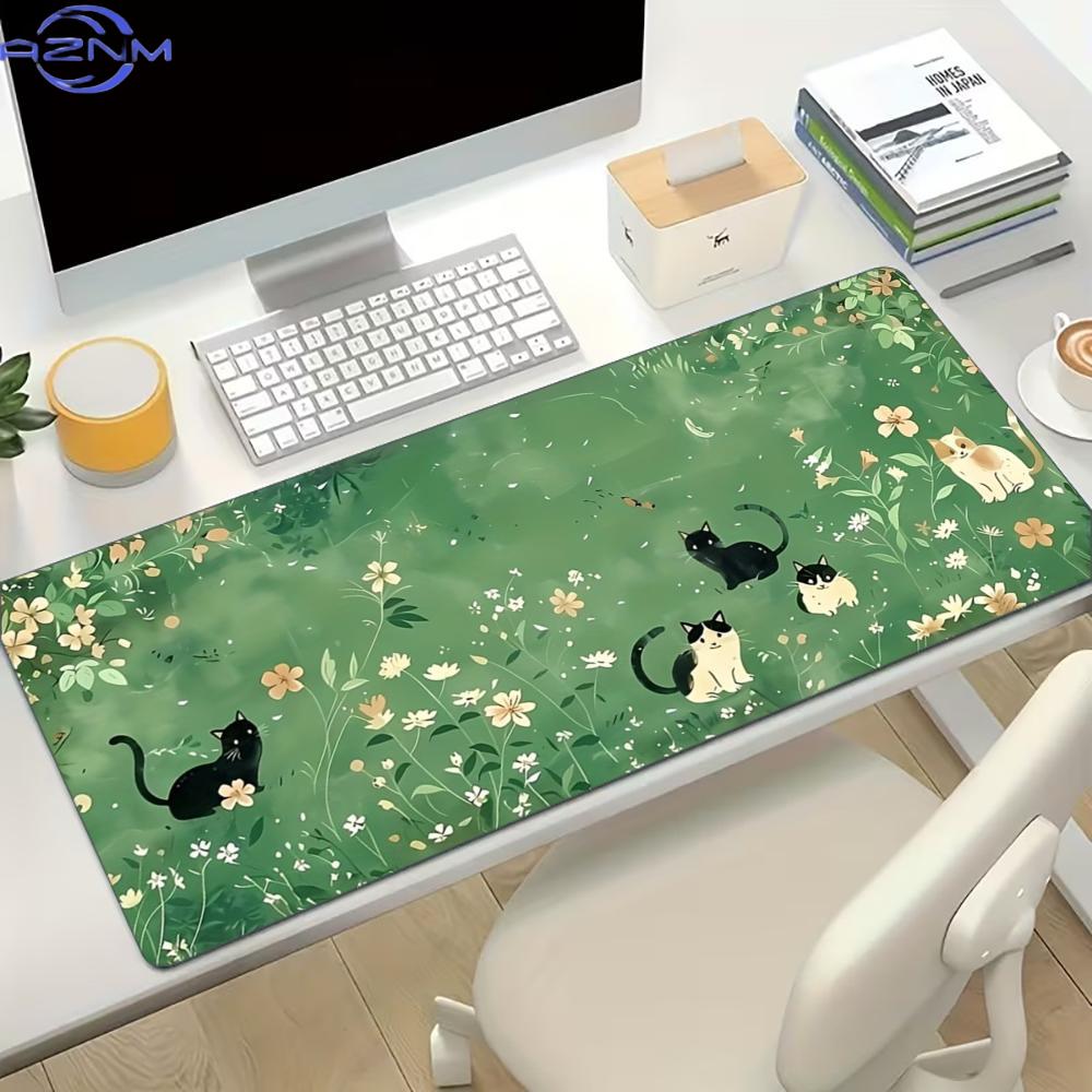 Desk Setup Gaming And Work - Kocia podkładka pod mysz z motywem