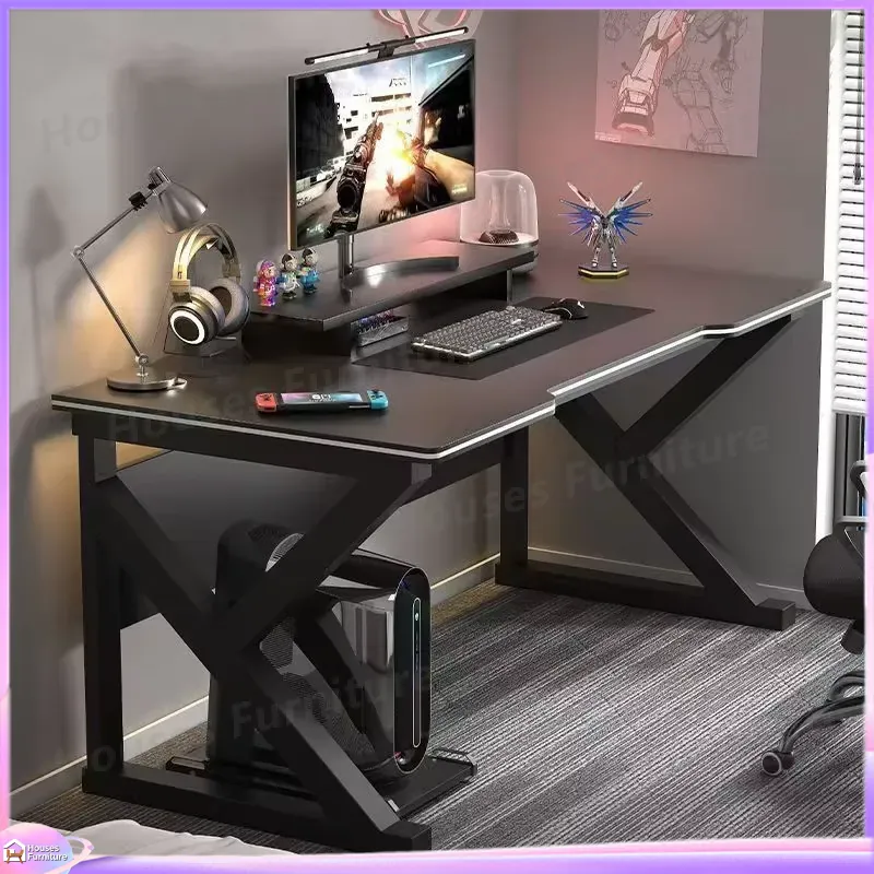 Desk Setup For Office - Biurko gamingowe Cafe Metal, czarne, z