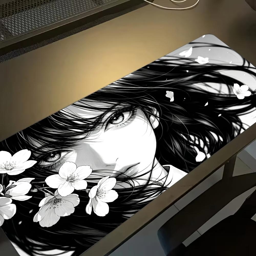 Desk Setup Gaming And Work - Podkładka pod mysz Sakura Girl, bardzo