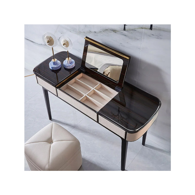 Desk Vanity Setup - Nowoczesna luksusowa toaletka z litego drewna,