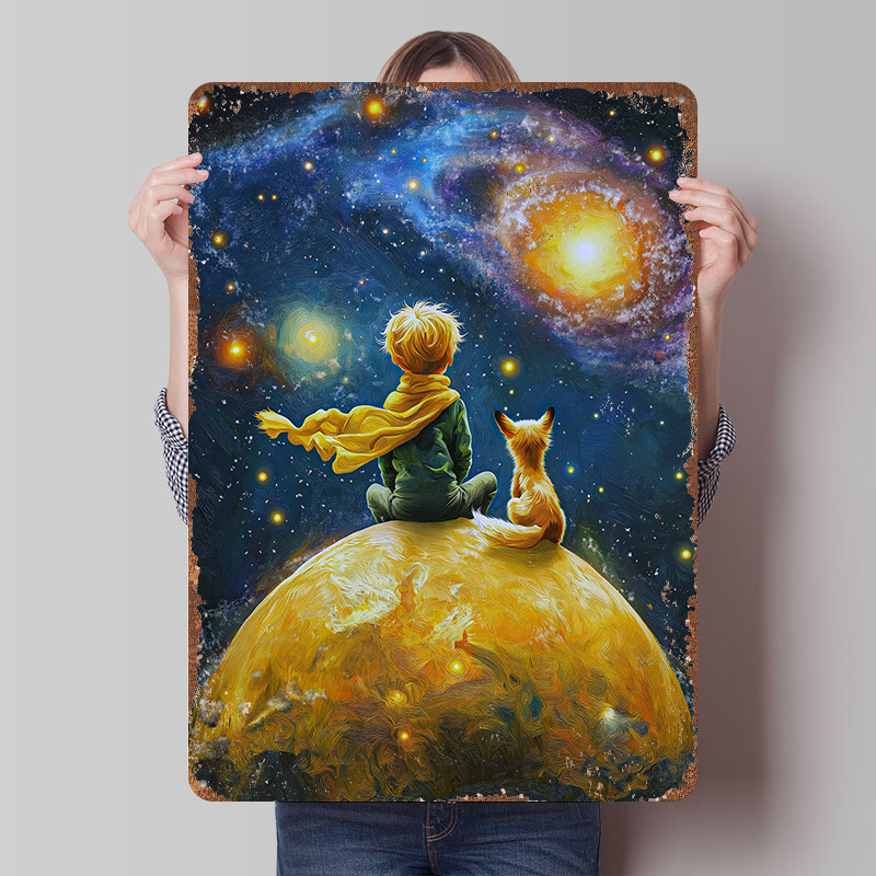 Desk Setup Poster - Plakat z Małym Książętem i Lisem,