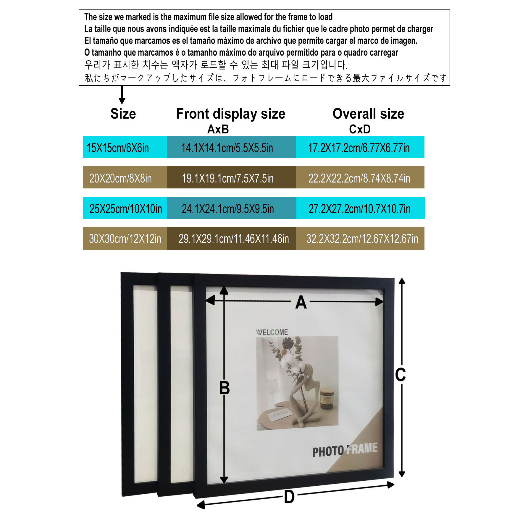 3 szt. Drewniane kwadratowe ra – Desk Setup Poster recenzja i cena
