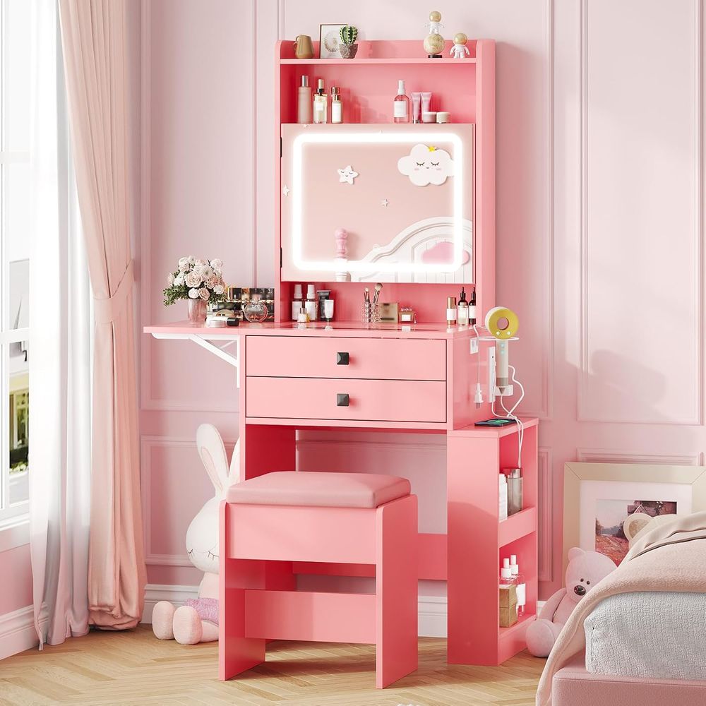 Mały toaletka Vabches z panele – Desk Vanity Setup recenzja i cena