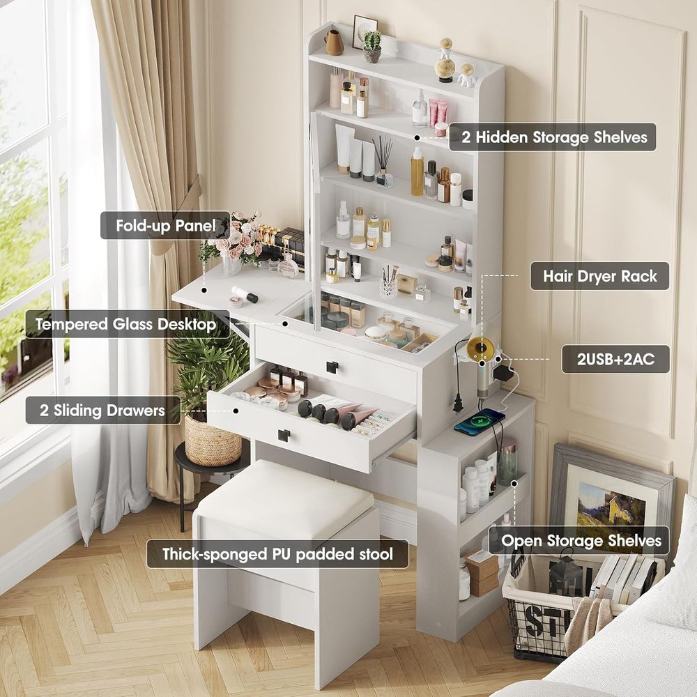 Mały toaletka Vabches z postar – Desk Vanity Setup recenzja i cena
