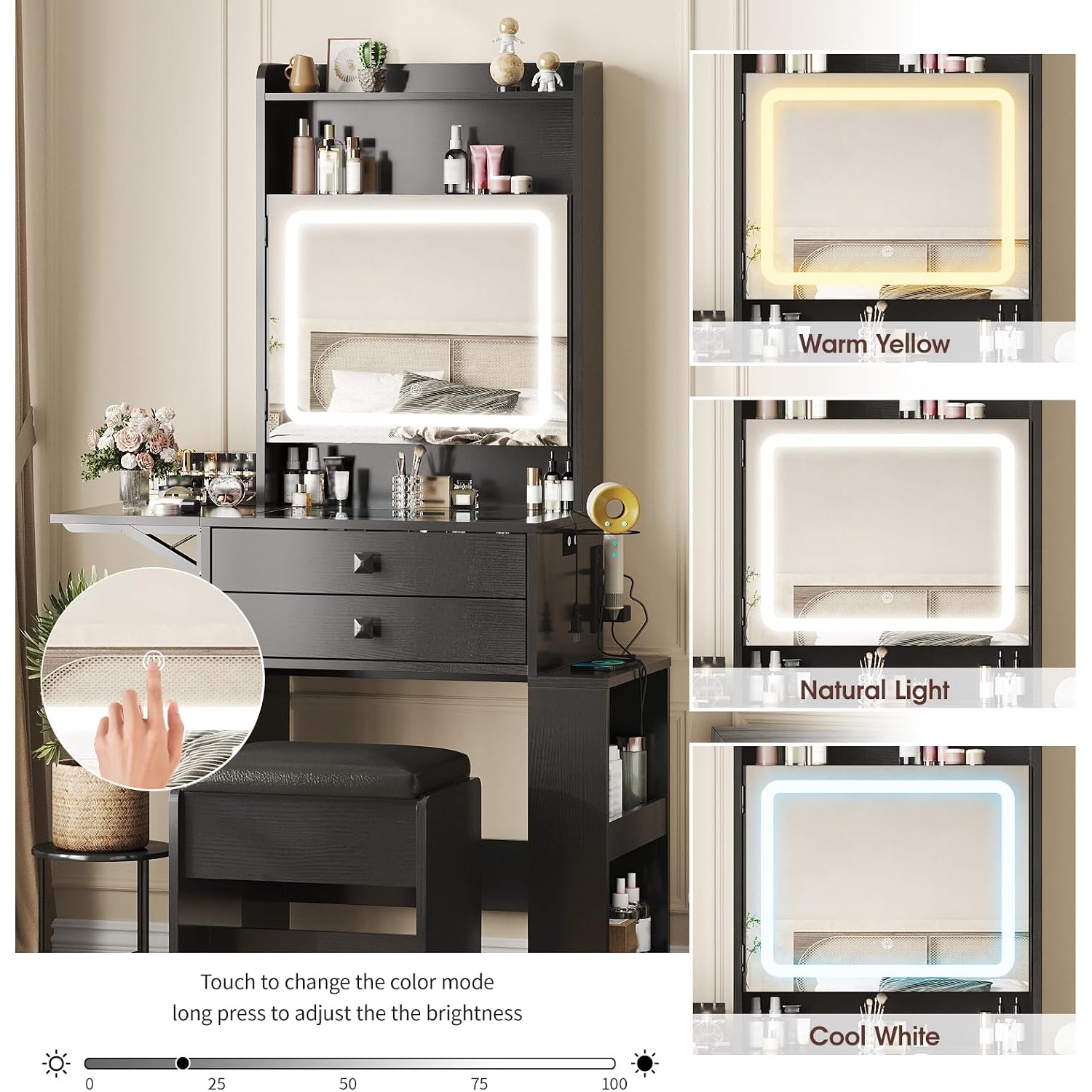 Mała toaletka z rozkładanym pa – Desk Vanity Setup recenzja i cena