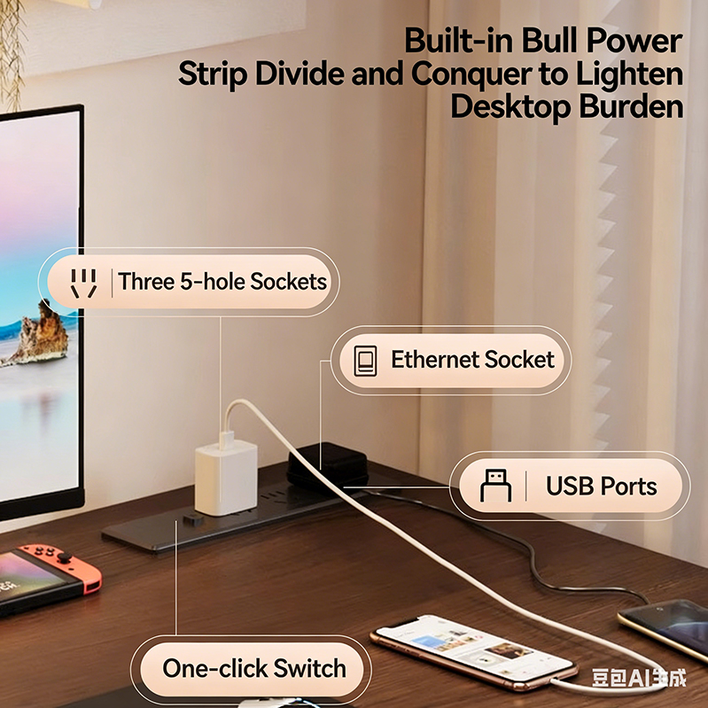 Nowoczesne elektryczne biurko  – Desk Setup For Office recenzja i cena
