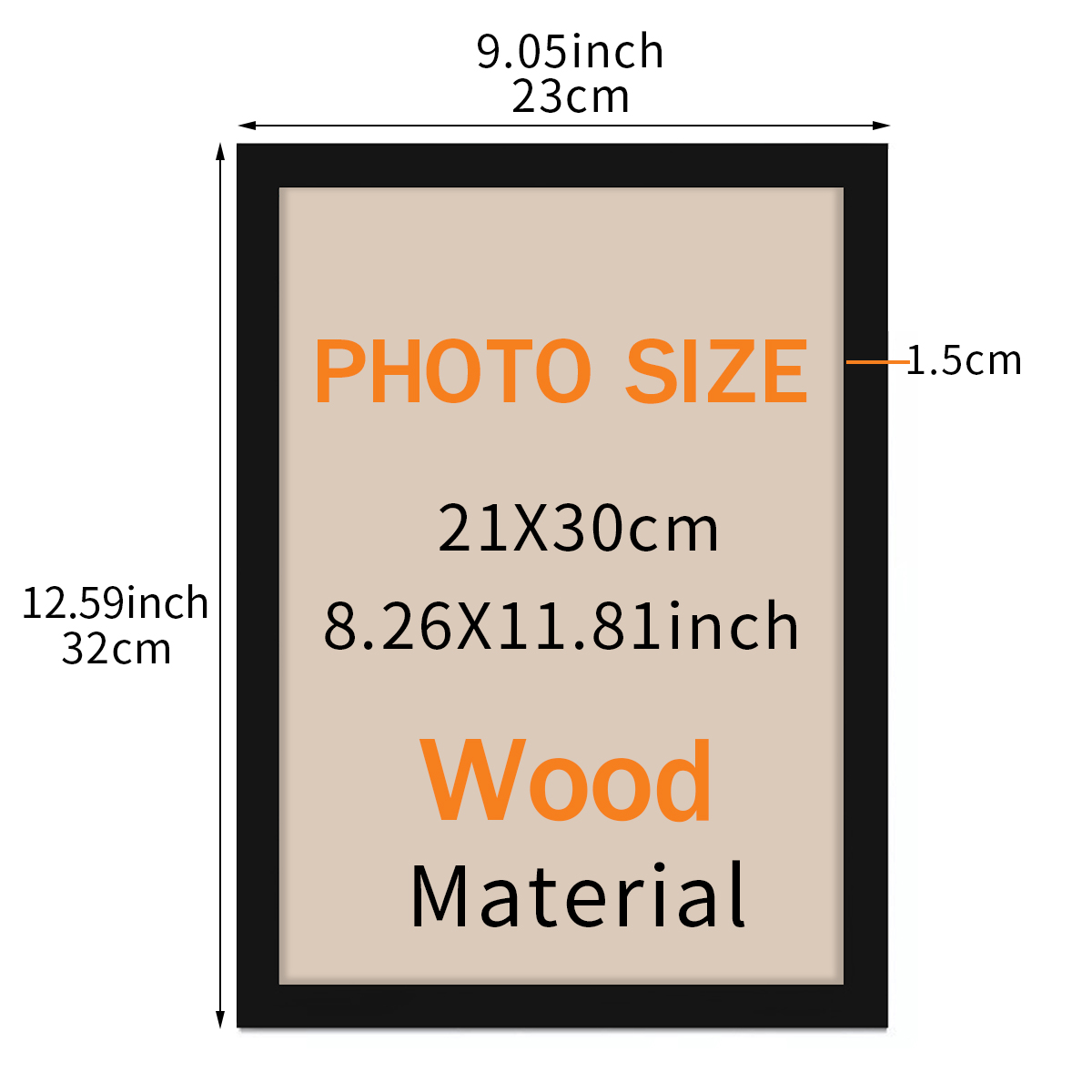 Drewniana ramka na zdjęcia A4  – Desk Setup Poster recenzja i cena