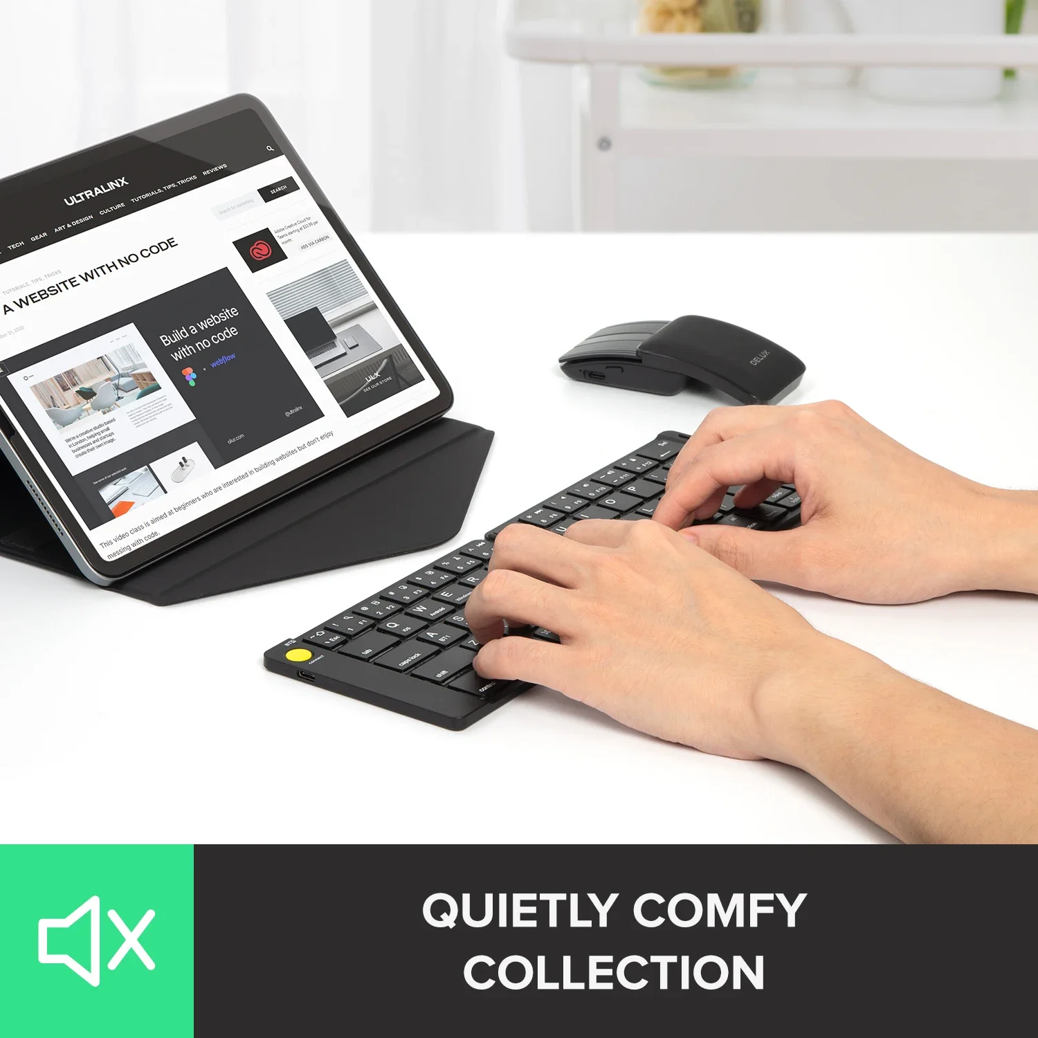 Delux składana klawiatura i my – Desk Setup Keyboard recenzja i cena